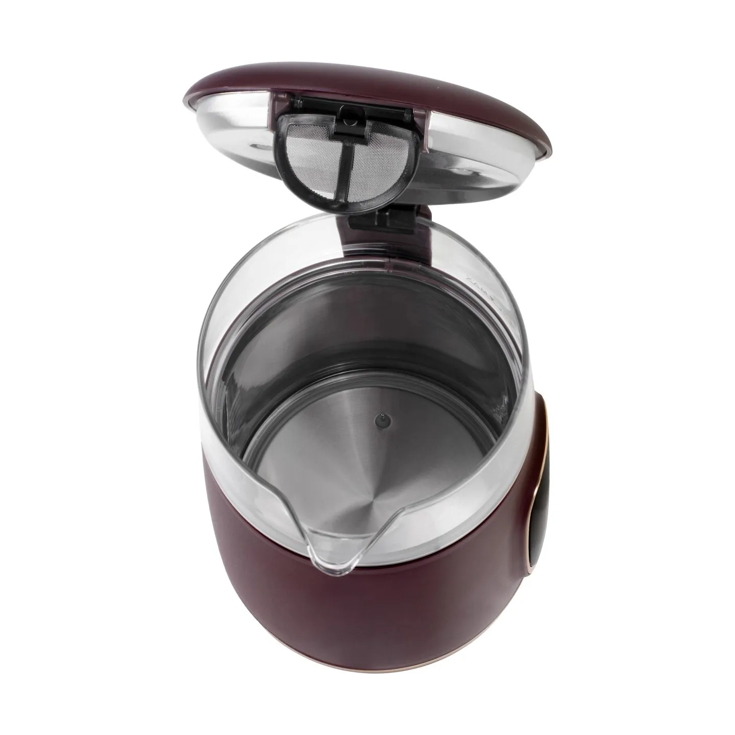 Adler Kettle with LED Display | AD 1305 | Electric | 2200 W | 1.7 L | Plastic | 360° rotational base | Burgundy