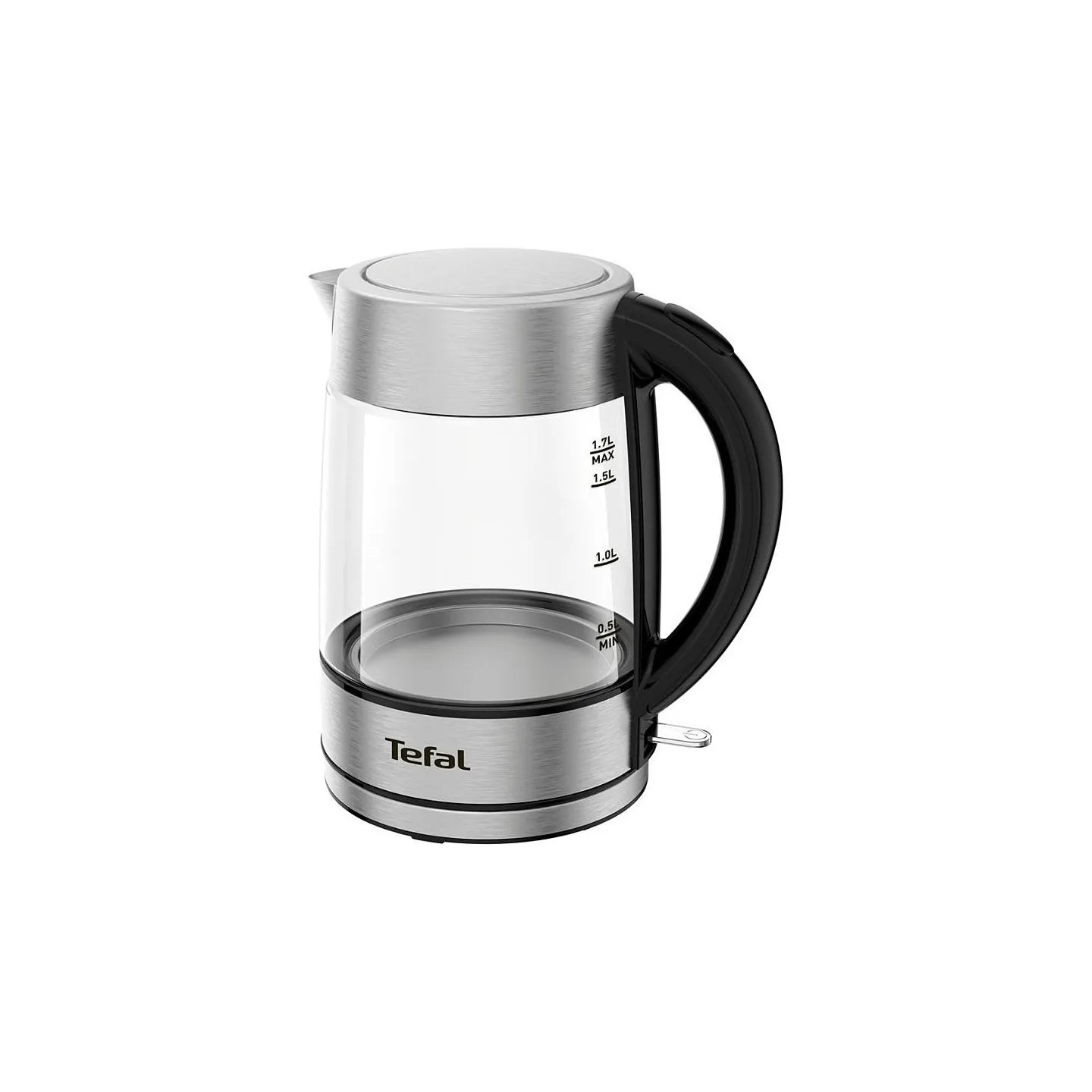 Tefal | Kettle | KI772D | Electric | 2400 W | 1.7 L | Glass | 360° rotational base | Black/Stainless Steel