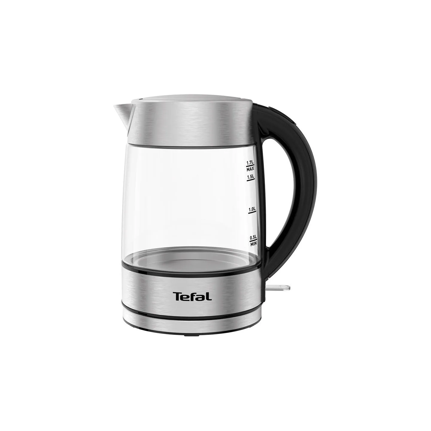 Tefal | Kettle | KI772D | Electric | 2400 W | 1.7 L | Glass | 360° rotational base | Black/Stainless Steel