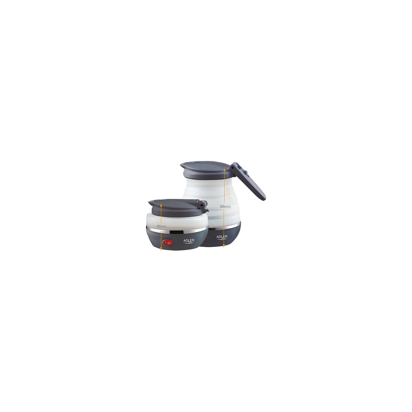 Adler | Travel Kettle | AD 1279 | Electric | 750 W | 0.6 L | Silicon | White