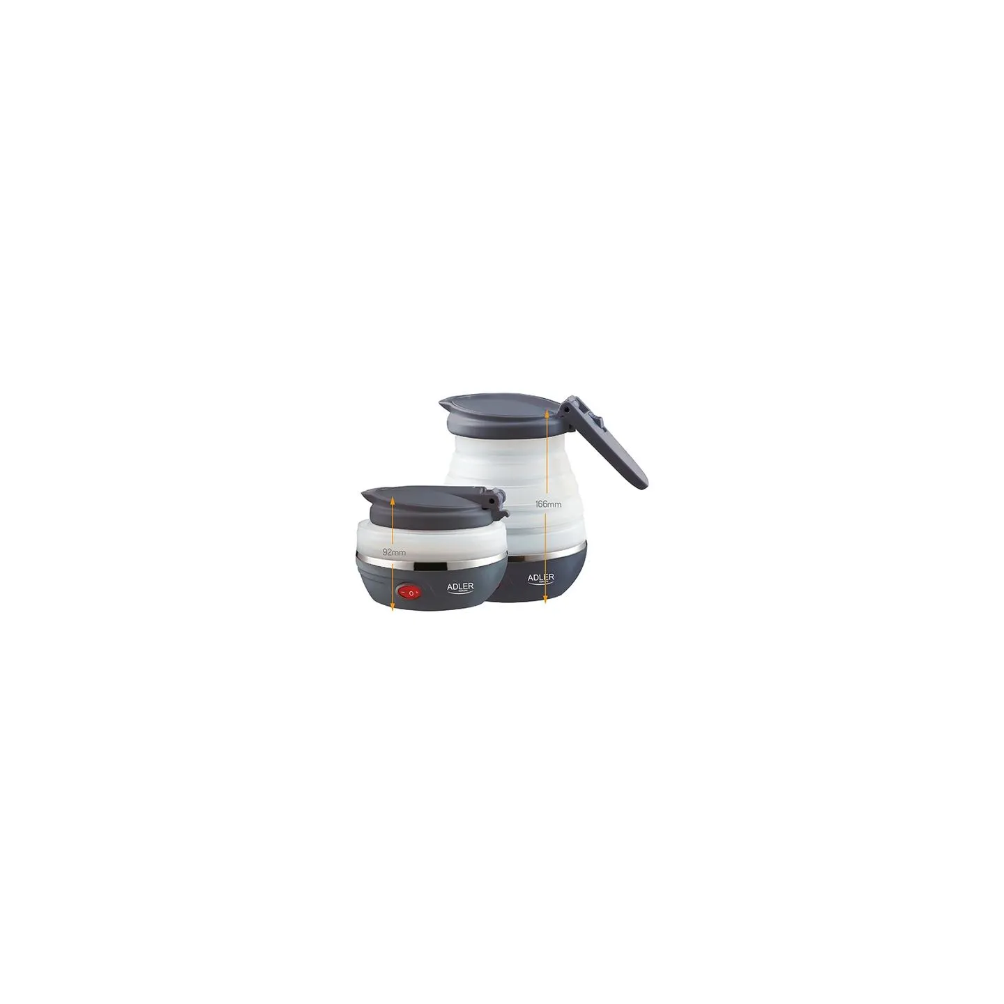 Adler | Travel Kettle | AD 1279 | Electric | 750 W | 0.6 L | Silicon | White
