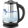 Camry | Kettle | CR 1290 | Standard | 2200 W | 2 L | Plastic/glass | 360° rotational base | Black/Transparent