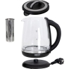 Camry | Kettle | CR 1290 | Standard | 2200 W | 2 L | Plastic/glass | 360° rotational base | Black/Transparent