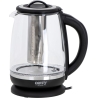 Camry | Kettle | CR 1290 | Standard | 2200 W | 2 L | Plastic/glass | 360° rotational base | Black/Transparent