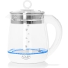 Adler | Kettle | AD 1299 | Electric | 2200 W | 1.5 L | Glass | 360° rotational base | White