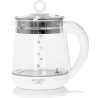 Adler | Kettle | AD 1299 | Electric | 2200 W | 1.5 L | Glass | 360° rotational base | White