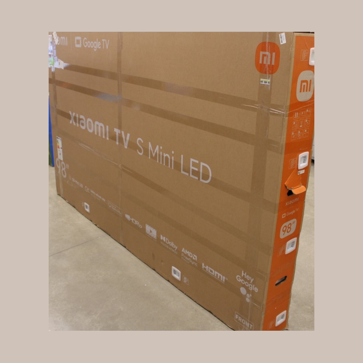 Xiaomi TV S Mini LED 98 2026 |  | Xiaomi S Mini LED 2026 | 98 | Smart TV | Google TV | 4K UHD | Dark Grey | DAMAGED PACKAGING, M
