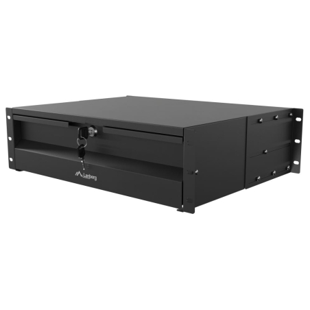 Lanberg 19" Drawer 3U/483x360 mm max load capacity up to 90 kg 4 point assembly, Black | Lanberg