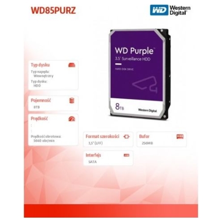 WD Purple 8TB SATA 6Gb/s CE 3.5inch