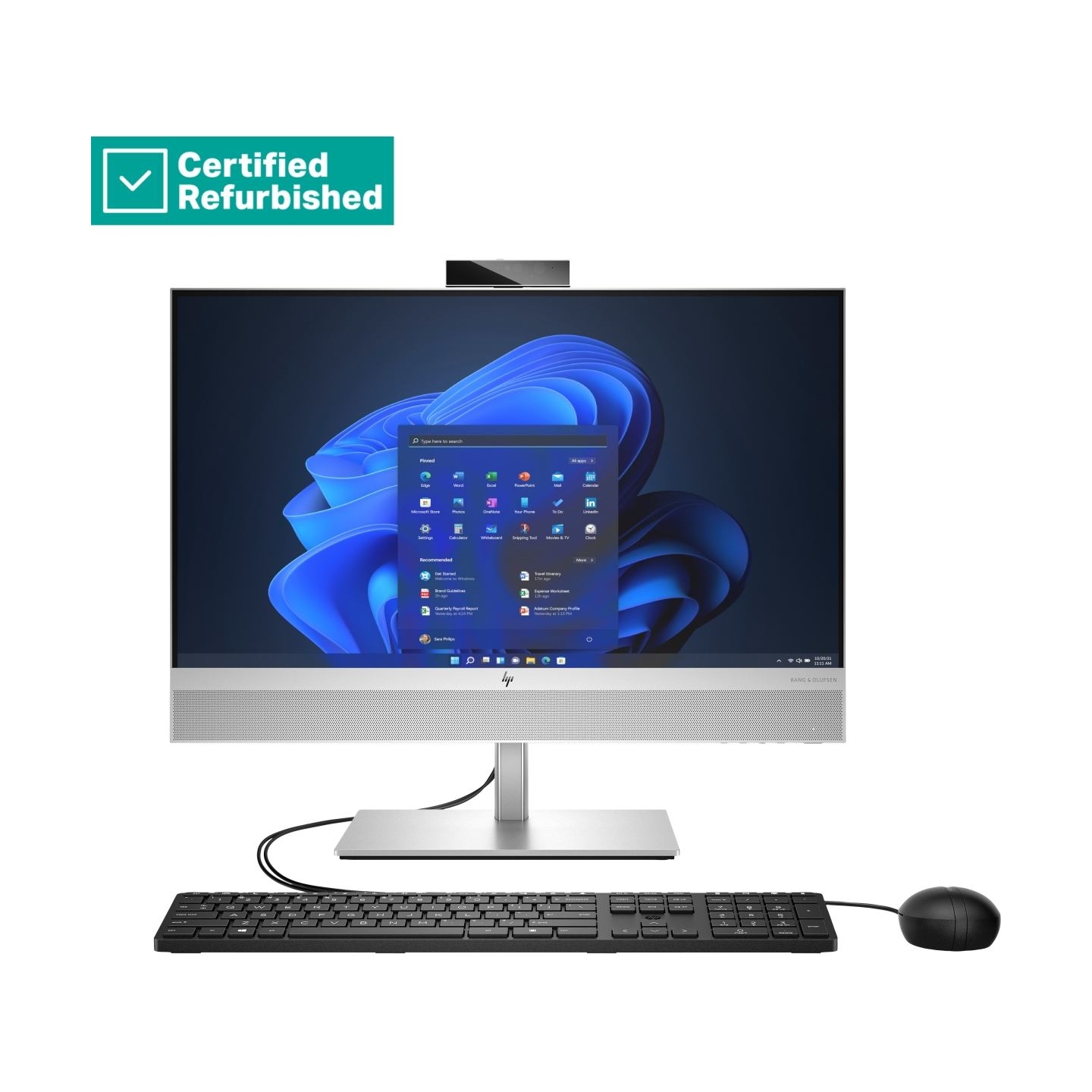 HP RENEW SILVER HP Elite 840 G9 AIO All-In-One 24 - i5-14500, 16GB, 512GB SSD, 23.8 FHD Non-Touch AG, Height Adjustable, USB Mou