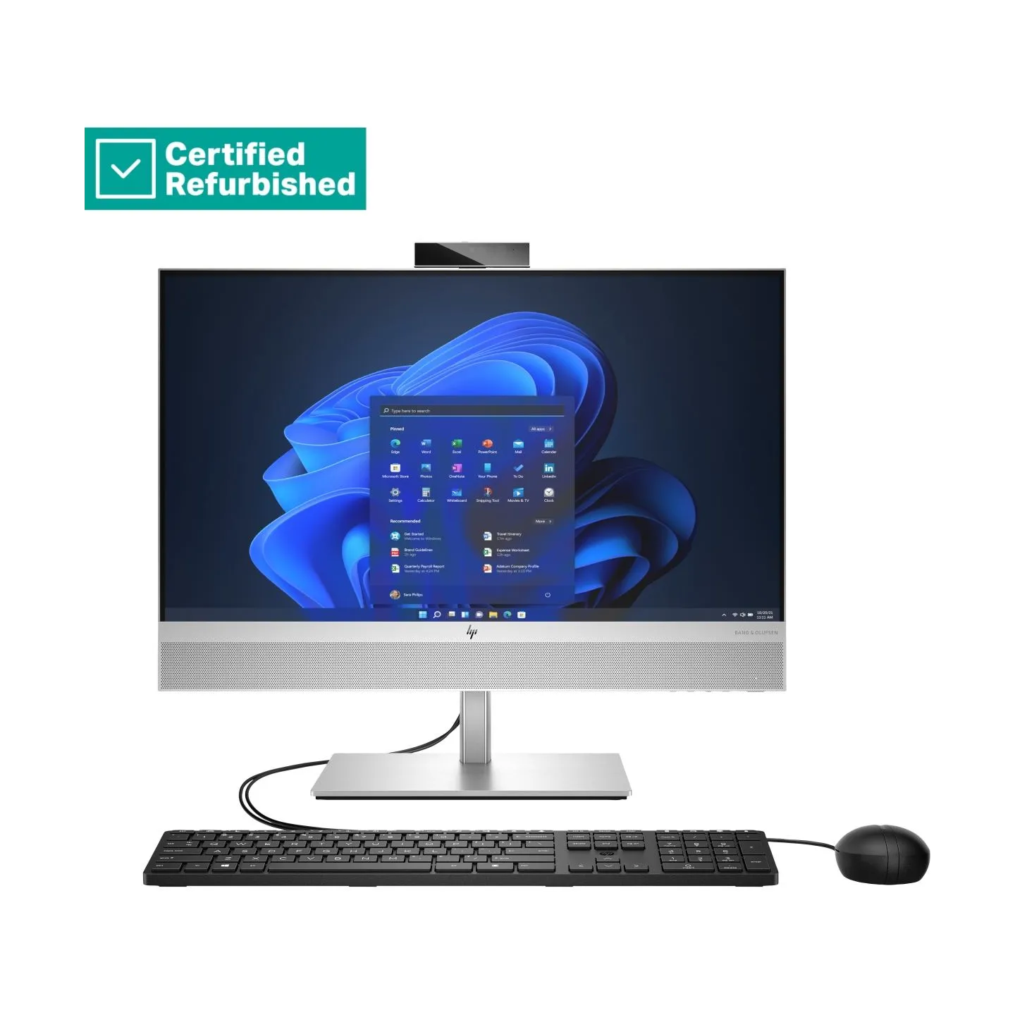 HP RENEW SILVER HP Elite 840 G9 AIO All-In-One 24 - i5-14500, 16GB, 512GB SSD, 23.8 FHD Non-Touch AG, Height Adjustable, USB Mou