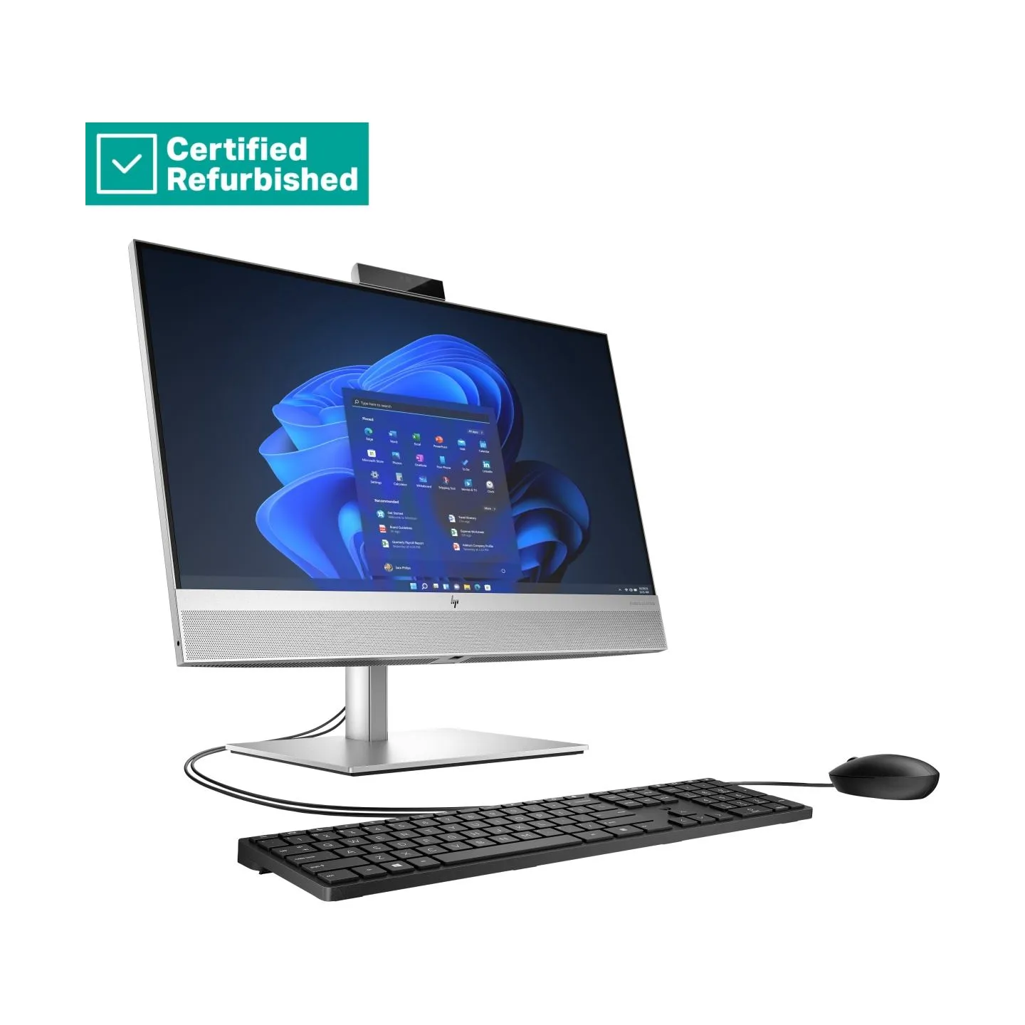 HP RENEW SILVER HP Elite 840 G9 AIO All-In-One 24 - i5-14500, 16GB, 512GB SSD, 23.8 FHD Non-Touch AG, Height Adjustable, USB Mou
