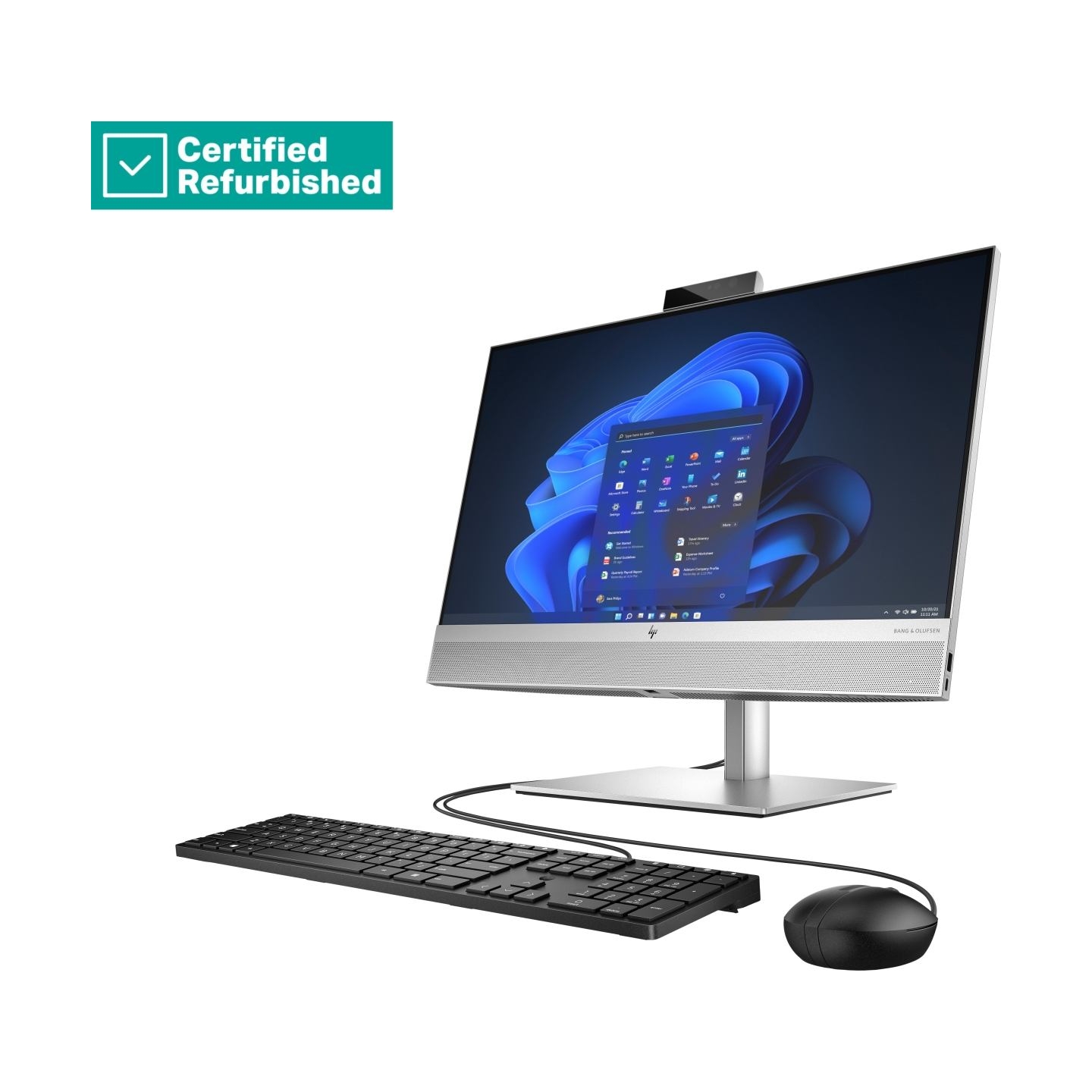 HP RENEW SILVER HP Elite 840 G9 AIO All-In-One 24 - i5-14500, 16GB, 512GB SSD, 23.8 FHD Non-Touch AG, Height Adjustable, USB Mou