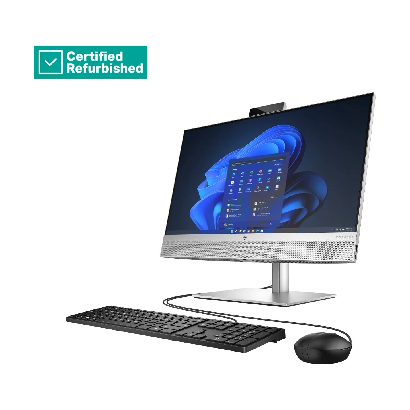 HP RENEW SILVER HP Elite 840 G9 AIO All-In-One 24 - i5-14500, 16GB, 512GB SSD, 23.8 FHD Non-Touch AG, Height Adjustable, USB Mou