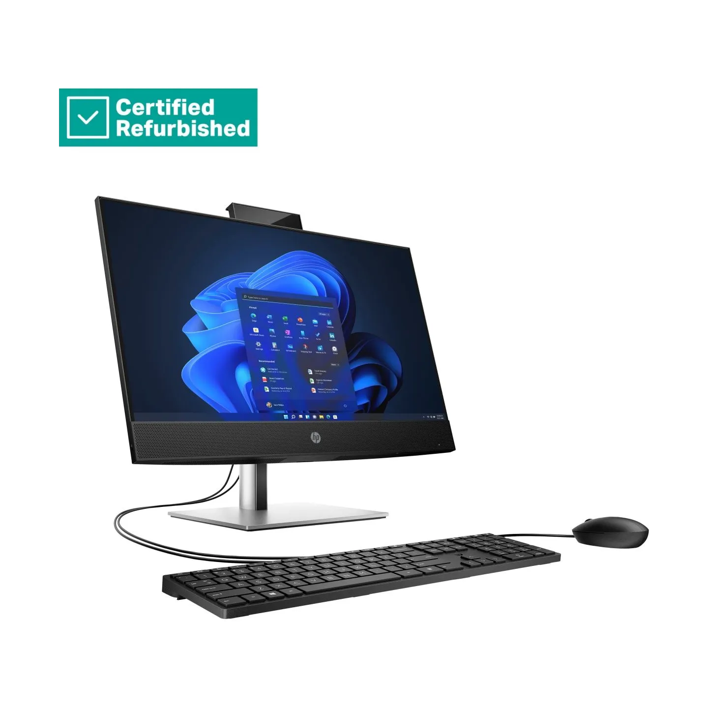 HP RENEW SILVER HP Pro 440 G9 AIO All-In-One - i7-12700T, 8GB, 512GB SSD, 23.8 FHD Touch AG, Height Adjustable, USB Mouse, DOS, 