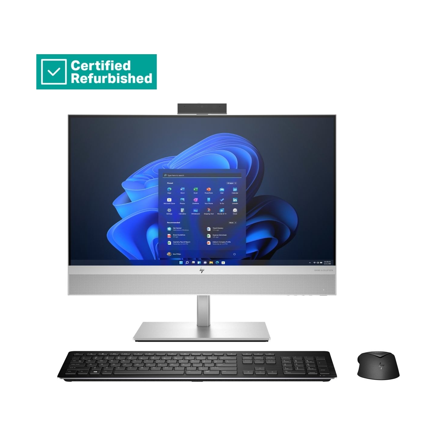HP RENEW SILVER HP Elite 840 G9 AIO All-In-One 24 - i7-13700, 16GB, 512GB SSD, 23.8 FHD Touch AG, FPR, Height Adjustable, Win 11