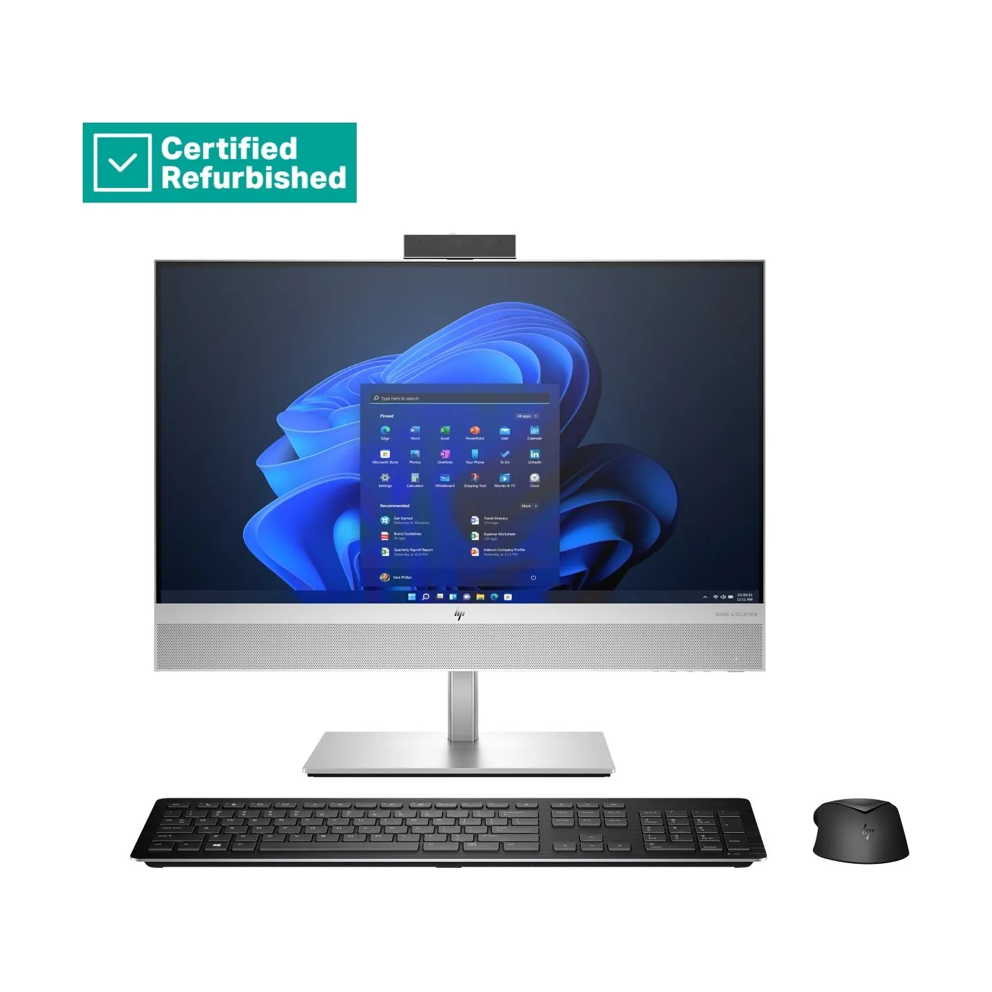 HP RENEW SILVER HP Elite 840 G9 AIO All-In-One 24 - i5-13500, 16GB, 512GB SSD, 23.8 FHD Touch AG, WiFi, Height Adjustable, Win 1