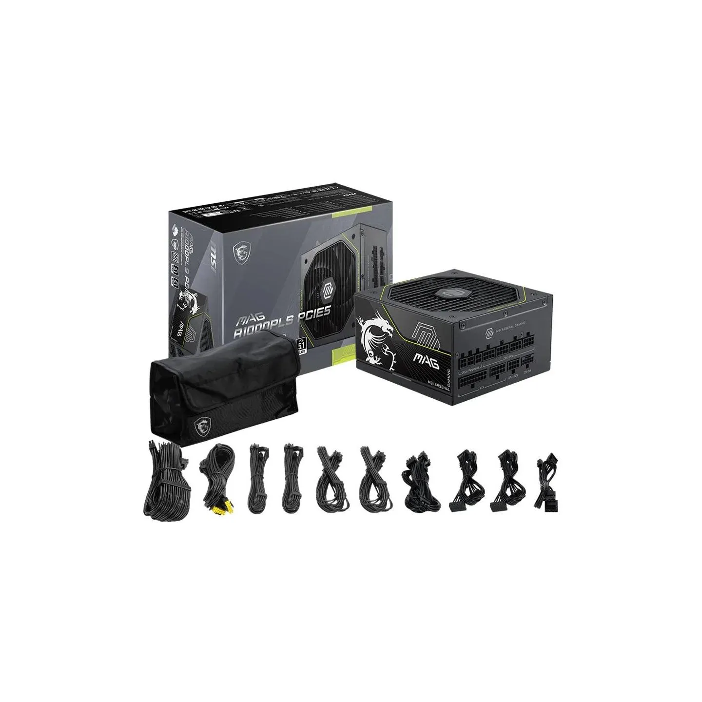 MSI Power Supply|MSI|MAG A1000PLS PCIE5|ATX|PC|100 - 240 V|1000 W|MAGA1000PLSPCIE5