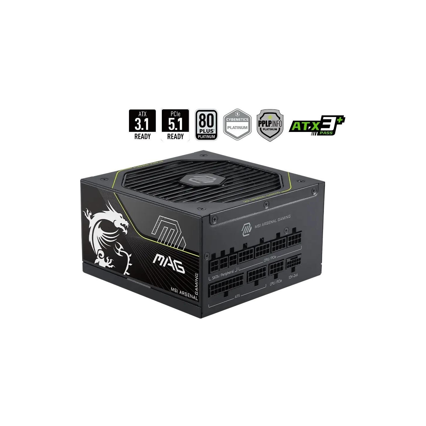 MSI Power Supply|MSI|MAG A1200PLS PCIE5|ATX|PC|100 - 240 V|1200 W|MAGA1200PLSPCIE5