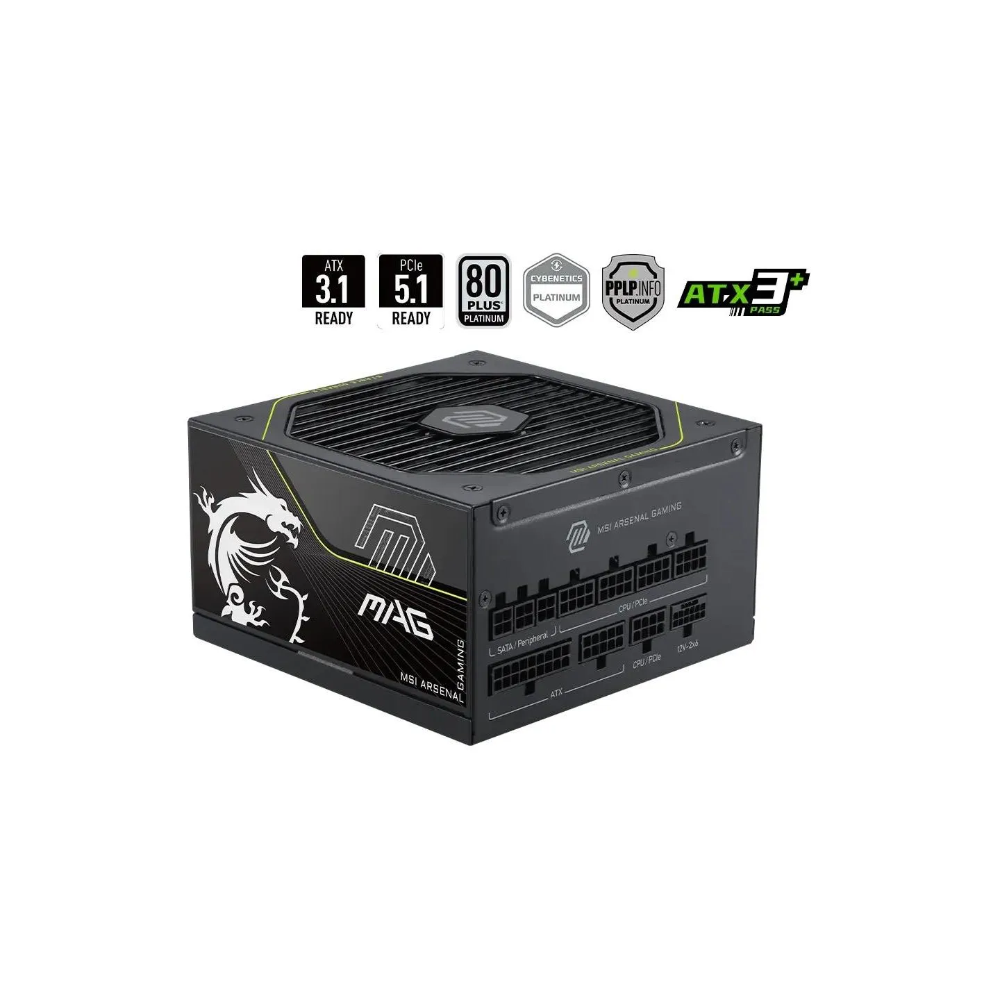 MSI Power Supply|MSI|MAG A1200PLS PCIE5|ATX|PC|100 - 240 V|1200 W|MAGA1200PLSPCIE5