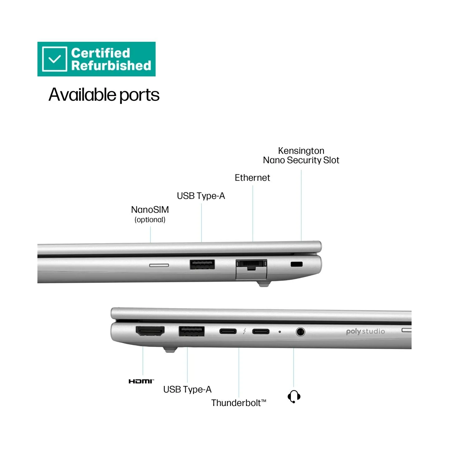 HP RENEW GOLD HP EliteBook 6 G1i 14 - Ultra 5-225U, 16GB, 512GB SSD, 14 WUXGA 300-nit AG, 5MP IR cam, WWAN-ready, Smartcard, FPR