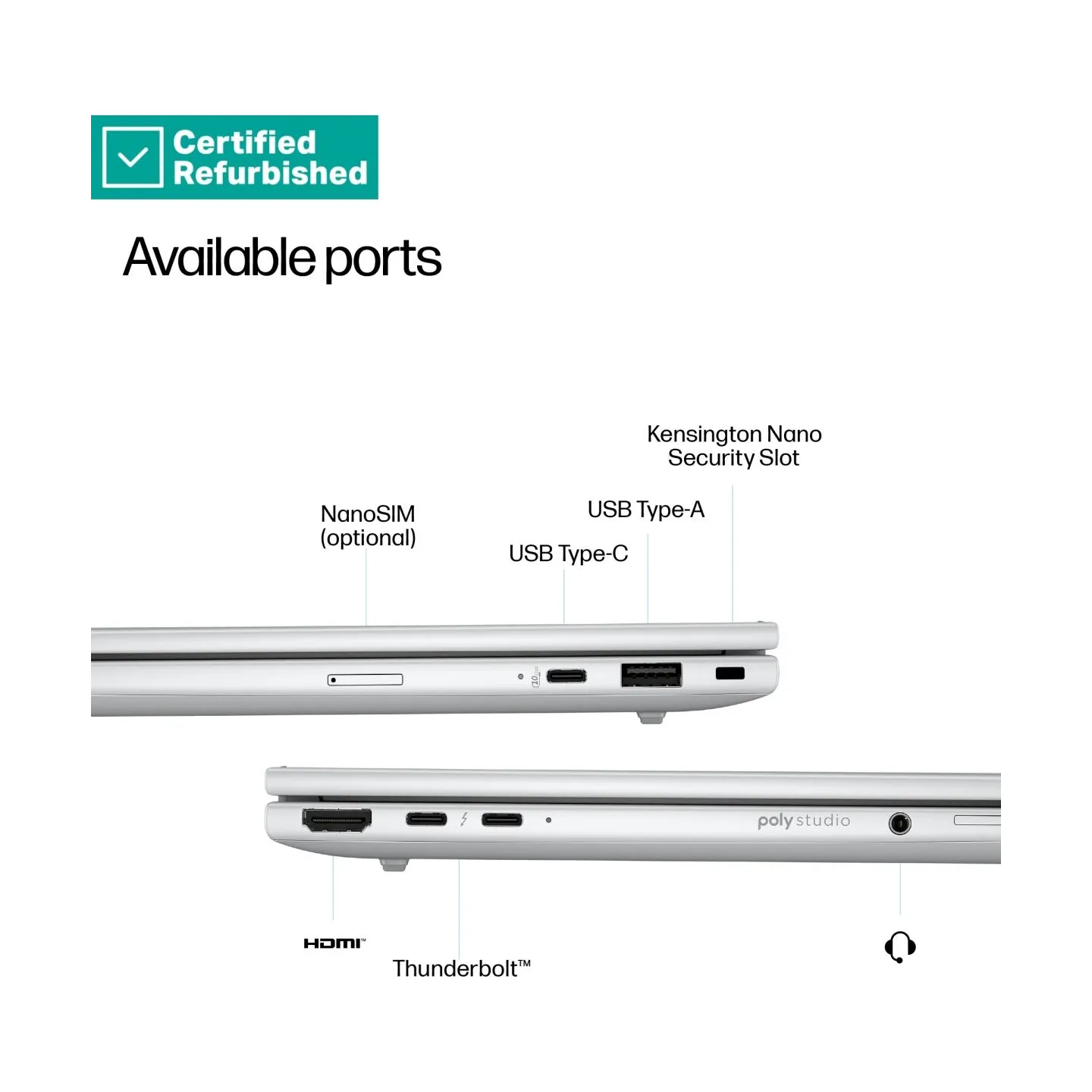 HP RENEW GOLD HP EliteBook 8 G1a AI 14 - Ryzen AI 5 340, 16GB, 512GB SSD, 14 WUXGA 300-nit AG, 5MP IR cam, WWAN-ready, Smartcard