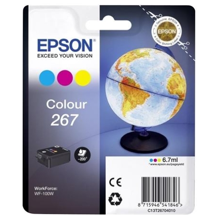 Epson 267 Tri-colour Ink Cartridge | Ink | Cyan, Magenta, Yellow