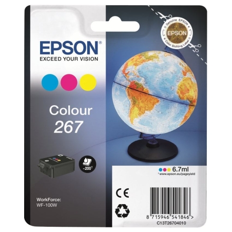 Epson 267 Tri-colour Ink Cartridge | Ink | Cyan, Magenta, Yellow