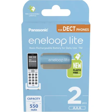 Panasonic | Rechargeable Batteries | ENELOOP Lite BK-4LCCE/2DE | AAA | 550 mAh | 2 pc(s)