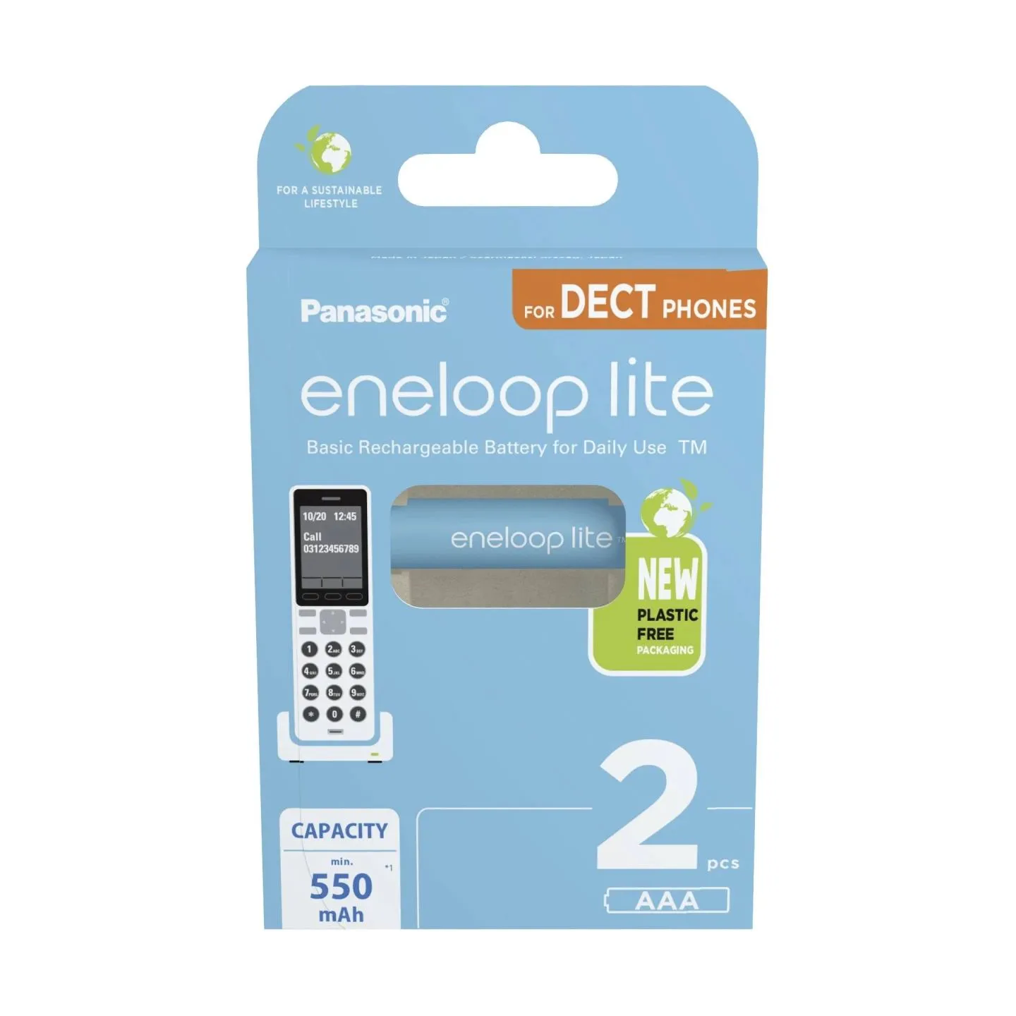 Panasonic | Rechargeable Batteries | ENELOOP Lite BK-4LCCE/2DE | AAA | 550 mAh | 2 pc(s)