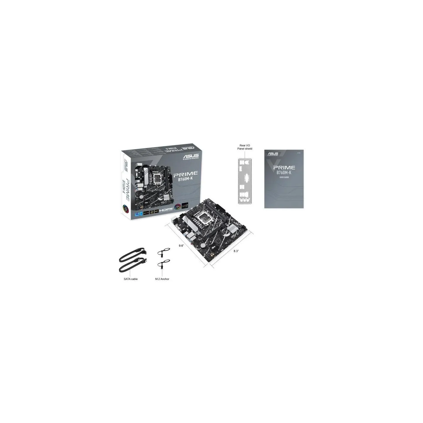 Asus Mainboard|ASUS|Intel B760 Express|LGA1700|Micro-ATX|Memory DDR5|Memory slots 2|2xPCI-Express 4.0 1x|1xPCI-Express 4.0 16x|2