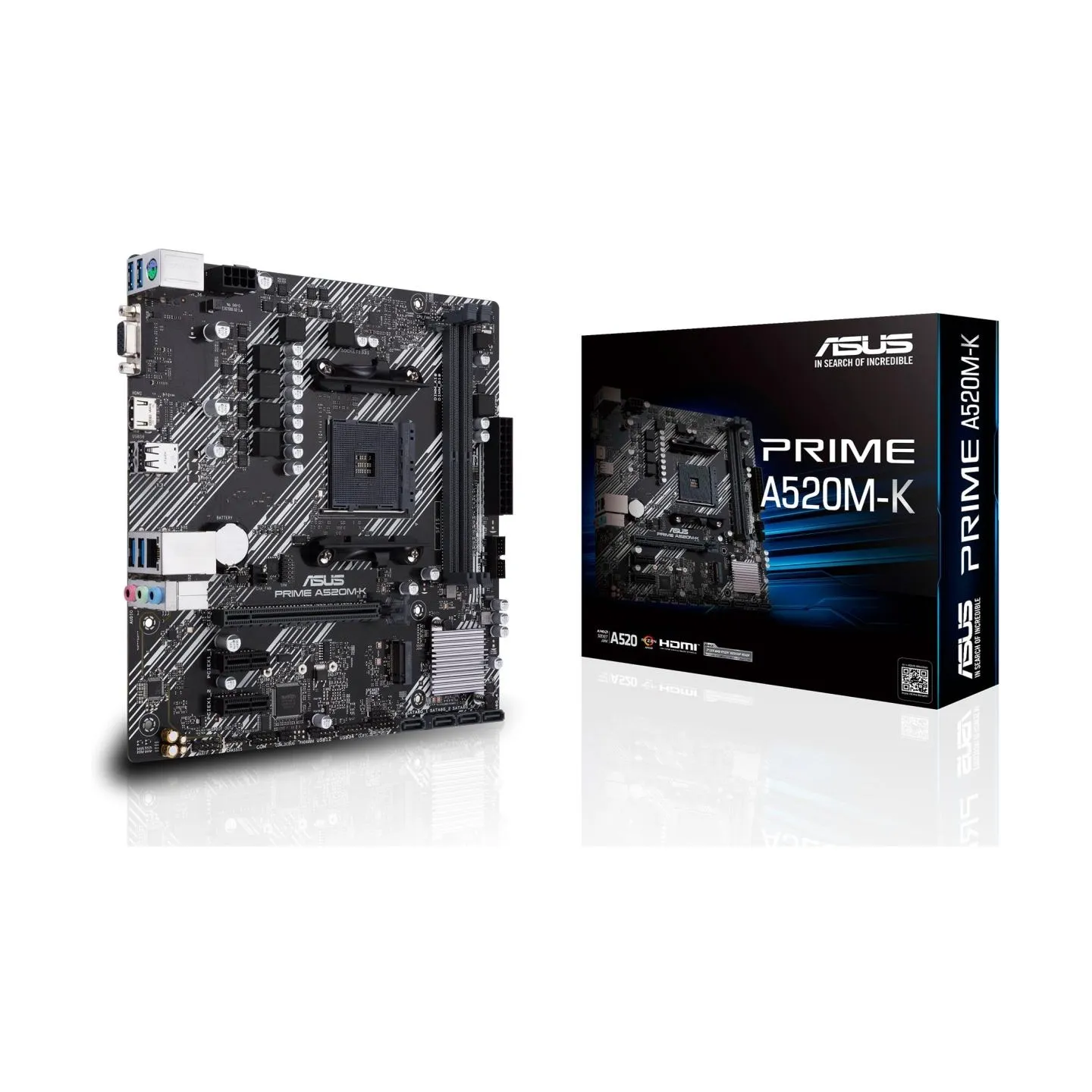 Asus Mainboard|ASUS|AMD A520|SAM4|MicroATX|2xPCI-Express 3.0 1x|1xPCI-Express 3.0 16x|1xM.2|Memory DDR4|Memory slots 2|1x15pin D