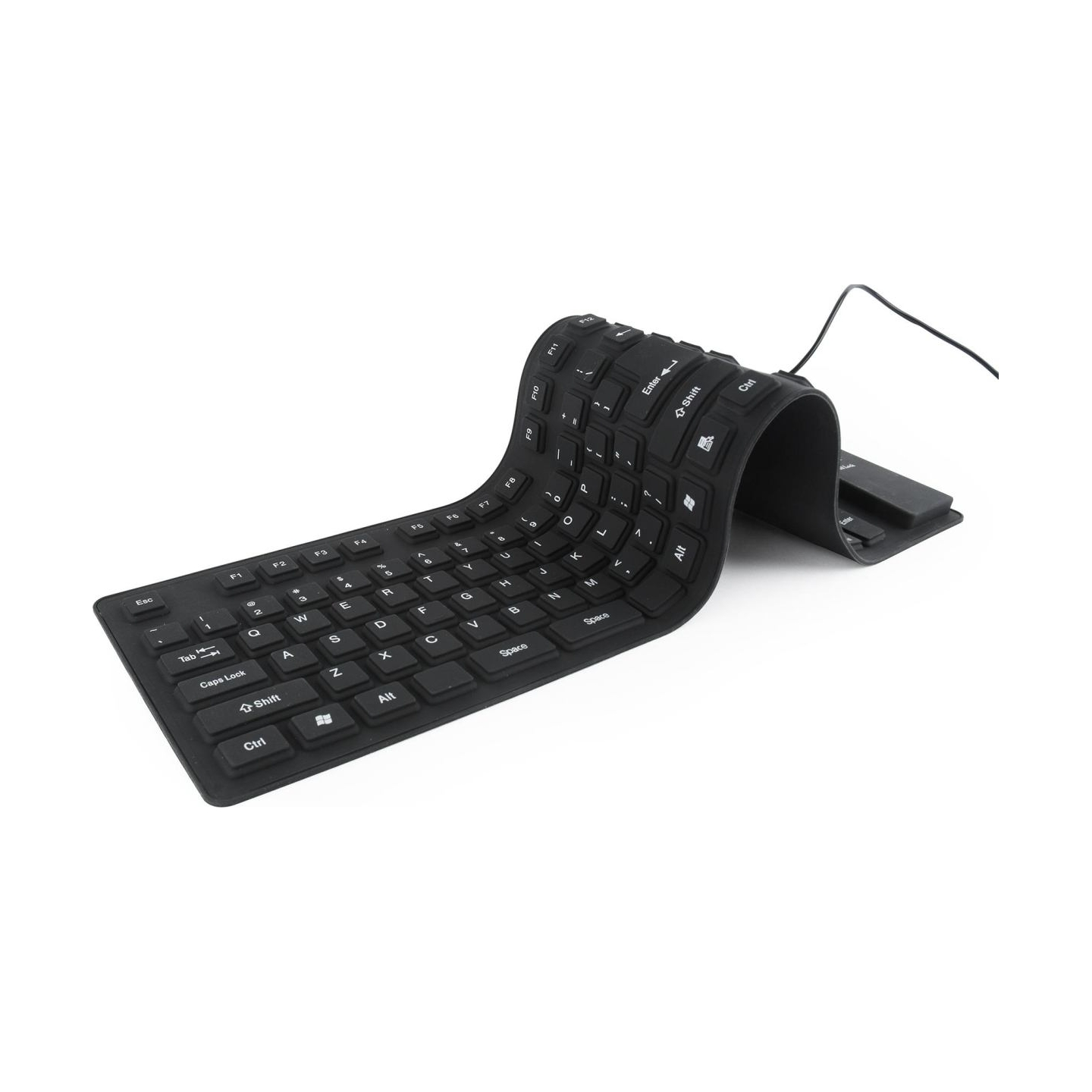 Gembird KEYBOARD FLEXIBLE USB ENG/BLACK KB-109F-B GEMBIRD
