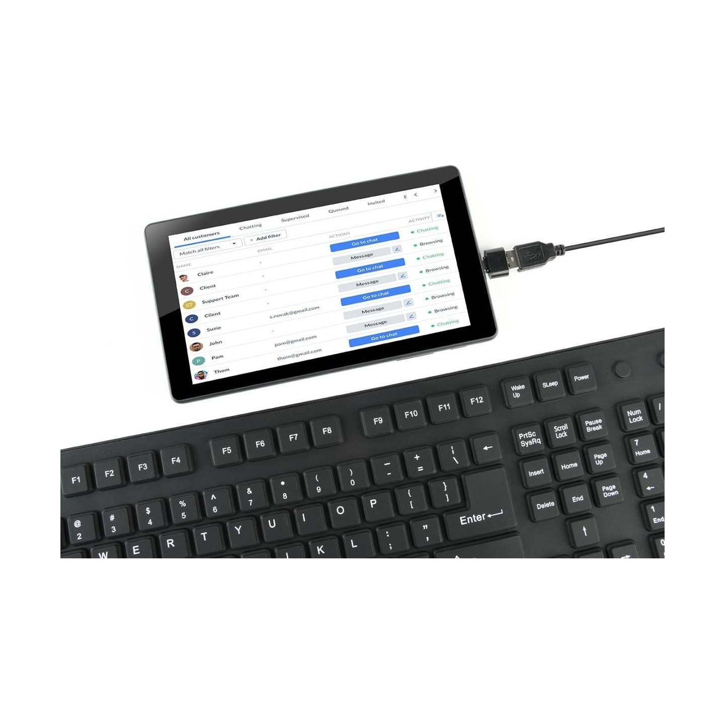 Gembird KEYBOARD FLEXIBLE USB ENG/BLACK KB-109F-B GEMBIRD