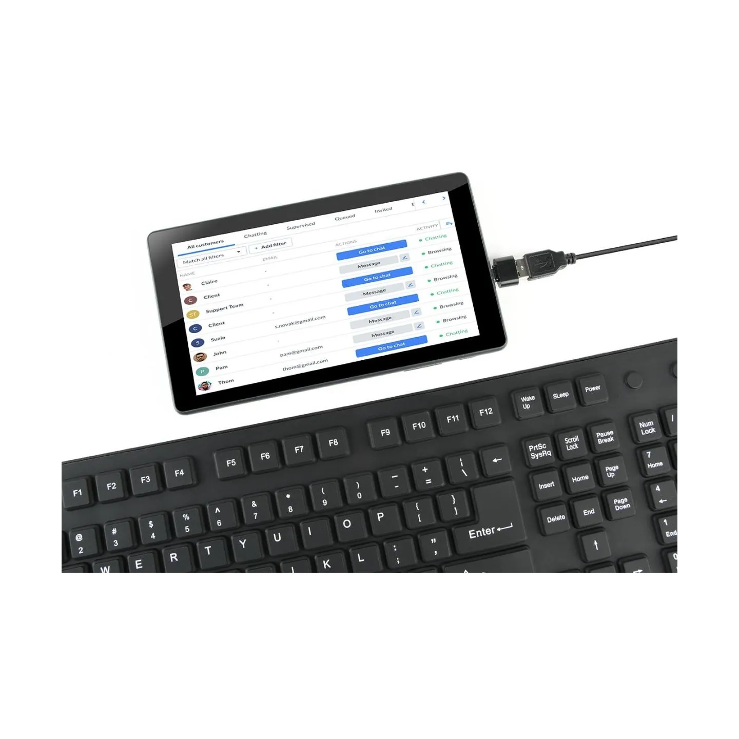 Gembird KEYBOARD FLEXIBLE USB ENG/BLACK KB-109F-B GEMBIRD