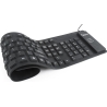 Gembird KEYBOARD FLEXIBLE USB ENG/BLACK KB-109F-B GEMBIRD
