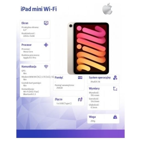 Apple iPad mini Wi-Fi 256 Starlight