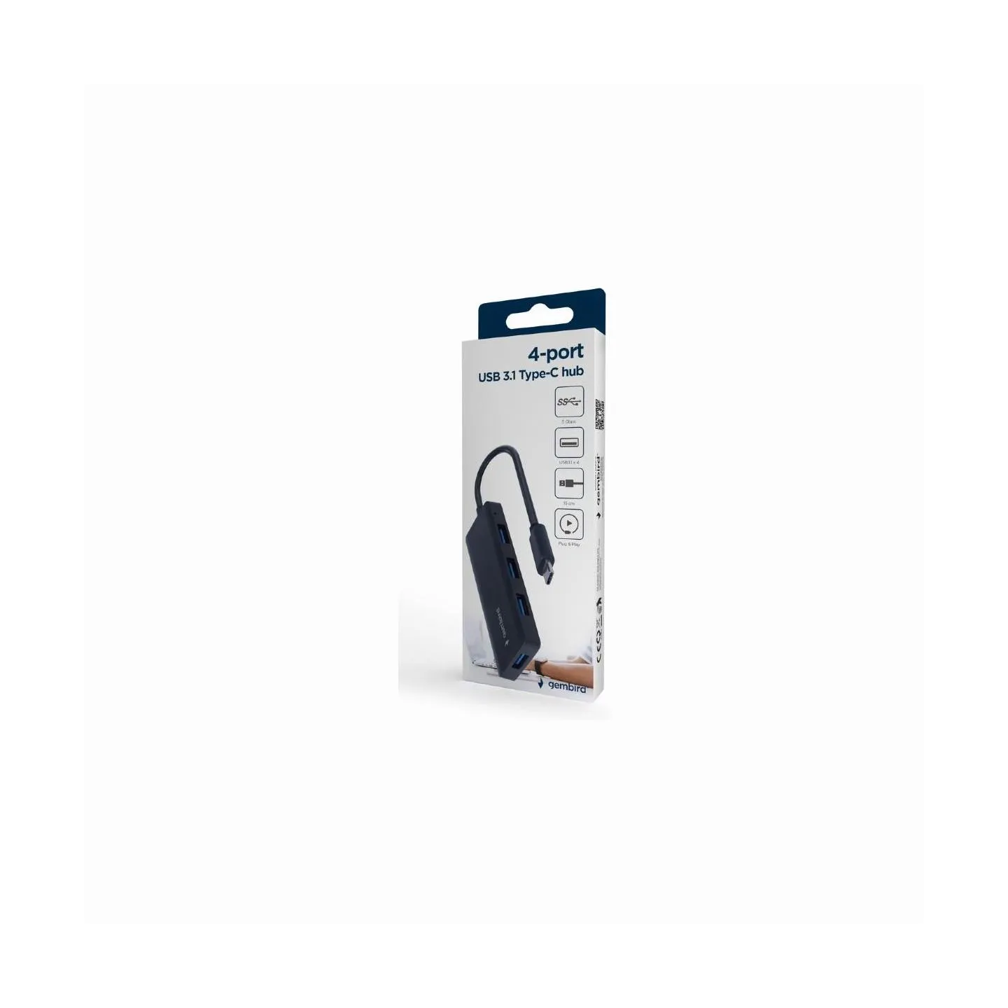 Gembird I/O HUB USB-C 4PORT/UHB-CM-U3P4-02 GEMBIRD