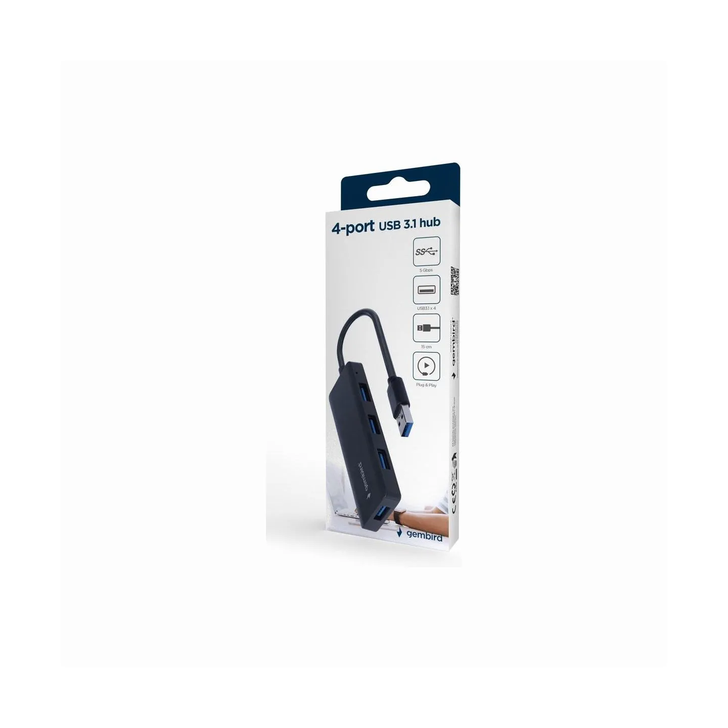 Gembird I/O HUB USB3.1 4PORT/UHB-U3P4-03 GEMBIRD