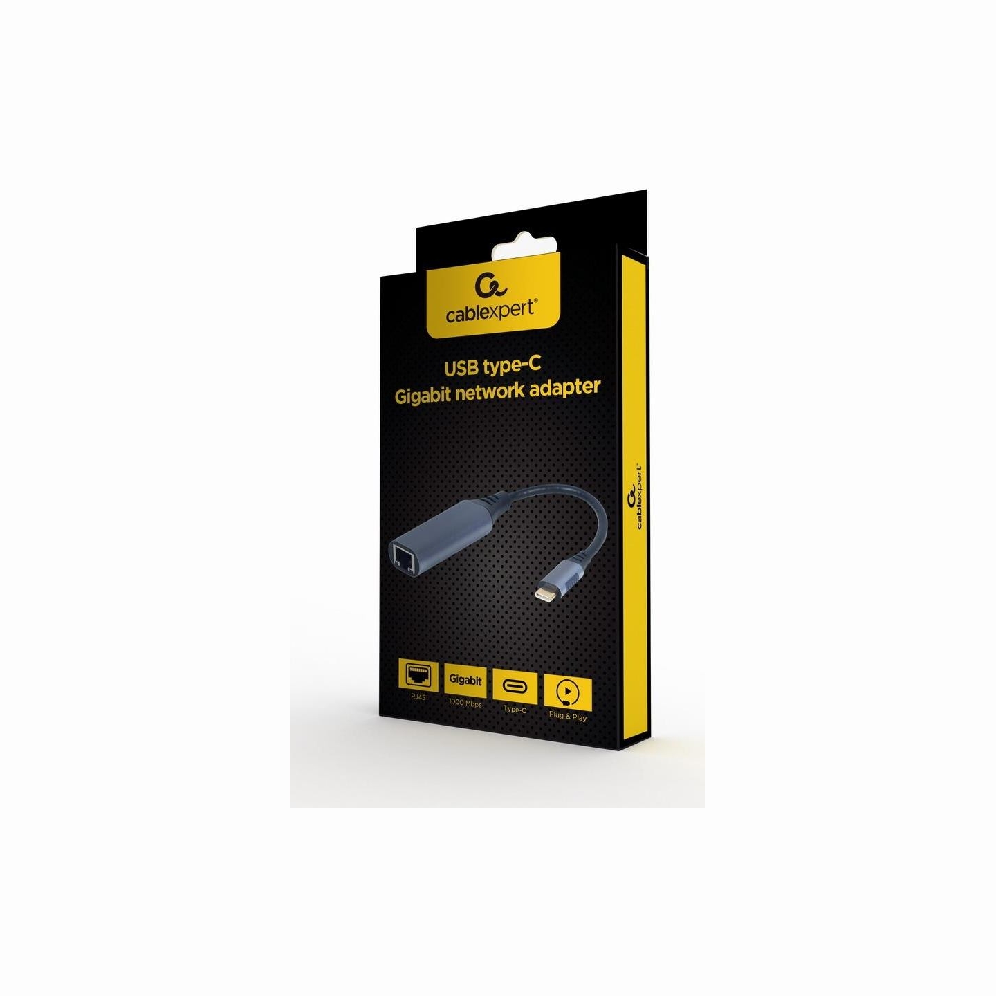 Gembird I/O ADAPTER USB-C TO LAN/GREY A-USB3C-LAN-01 GEMBIRD
