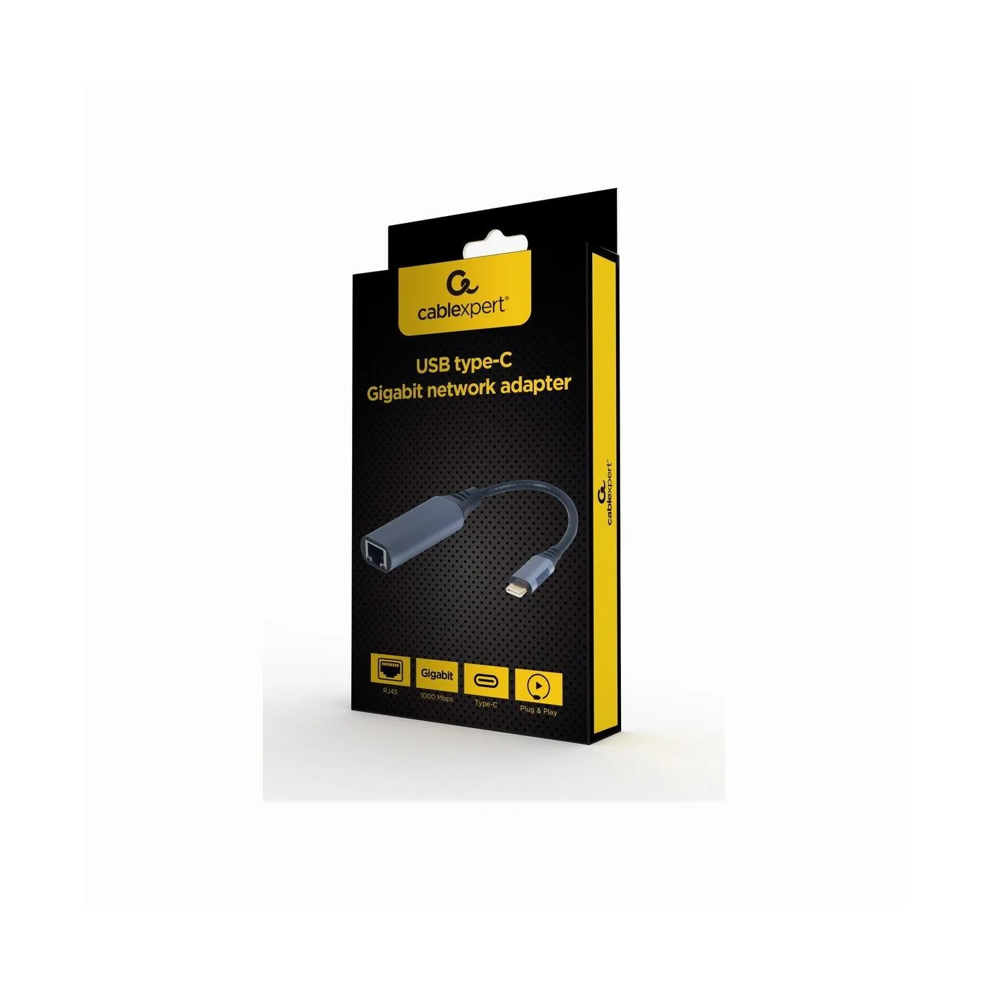 Gembird I/O ADAPTER USB-C TO LAN/GREY A-USB3C-LAN-01 GEMBIRD