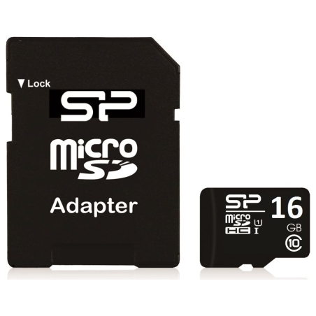 Silicon Power | 16 GB | MicroSDHC | Flash memory class 10 | SD adapter