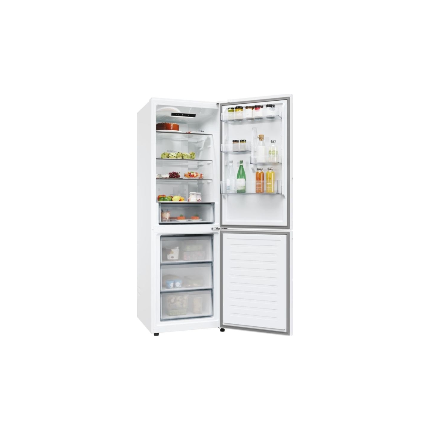 Candy Refrigerator | CNCQ2T618EW | Energy efficiency class E | Free standing | Combi | Height 185 cm | No Frost system | Fridge 