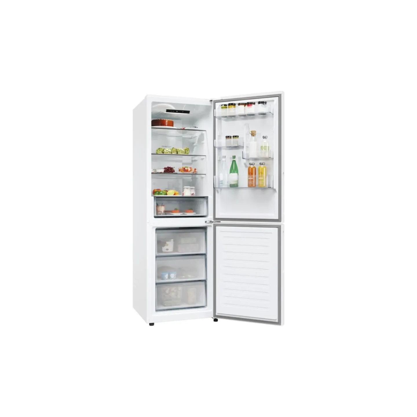 Candy Refrigerator | CNCQ2T618EW | Energy efficiency class E | Free standing | Combi | Height 185 cm | No Frost system | Fridge 