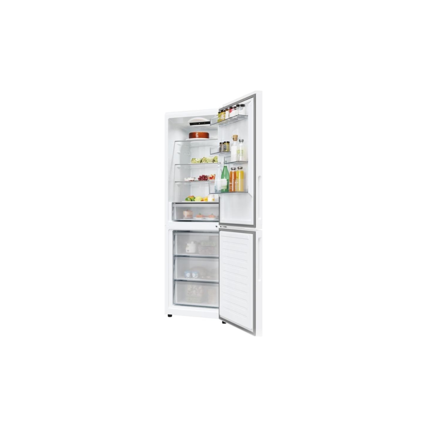Candy Refrigerator | CNCQ2T618EW | Energy efficiency class E | Free standing | Combi | Height 185 cm | No Frost system | Fridge 