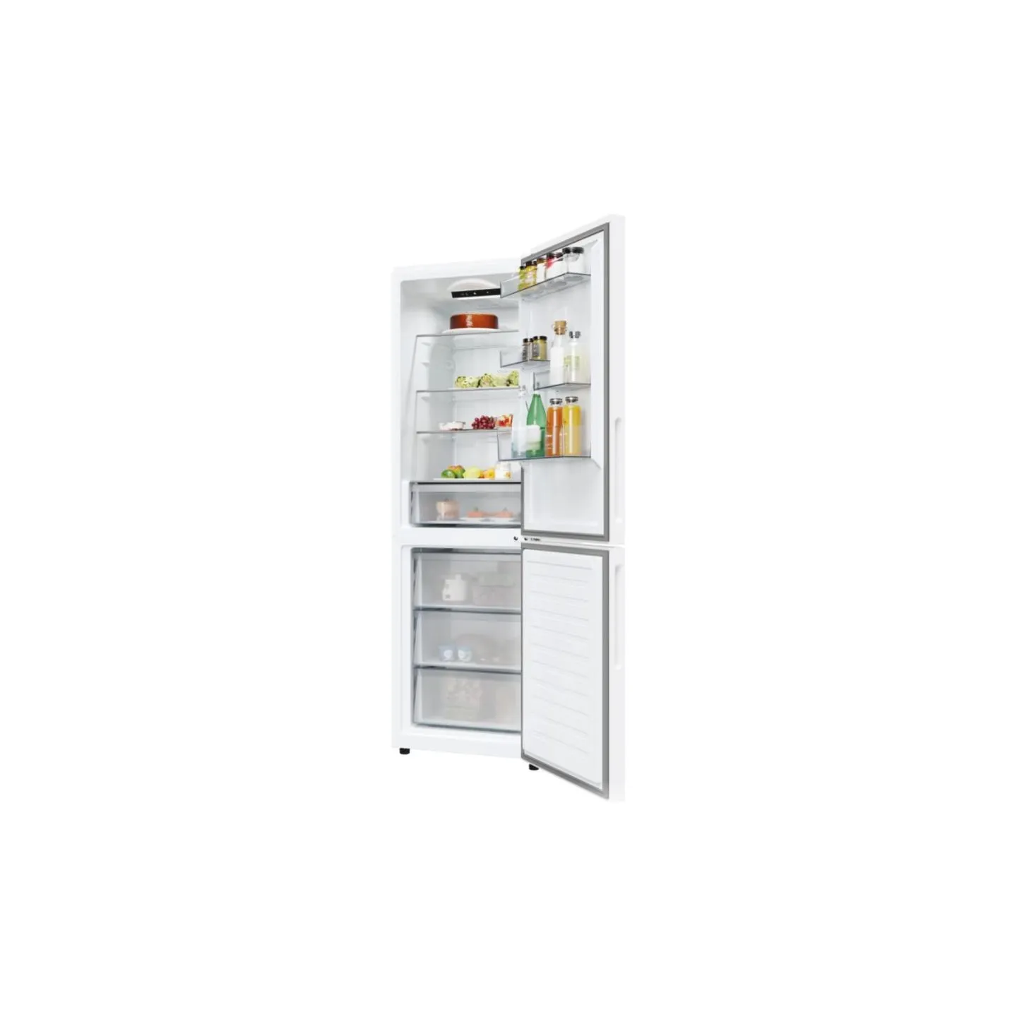 Candy Refrigerator | CNCQ2T618EW | Energy efficiency class E | Free standing | Combi | Height 185 cm | No Frost system | Fridge 