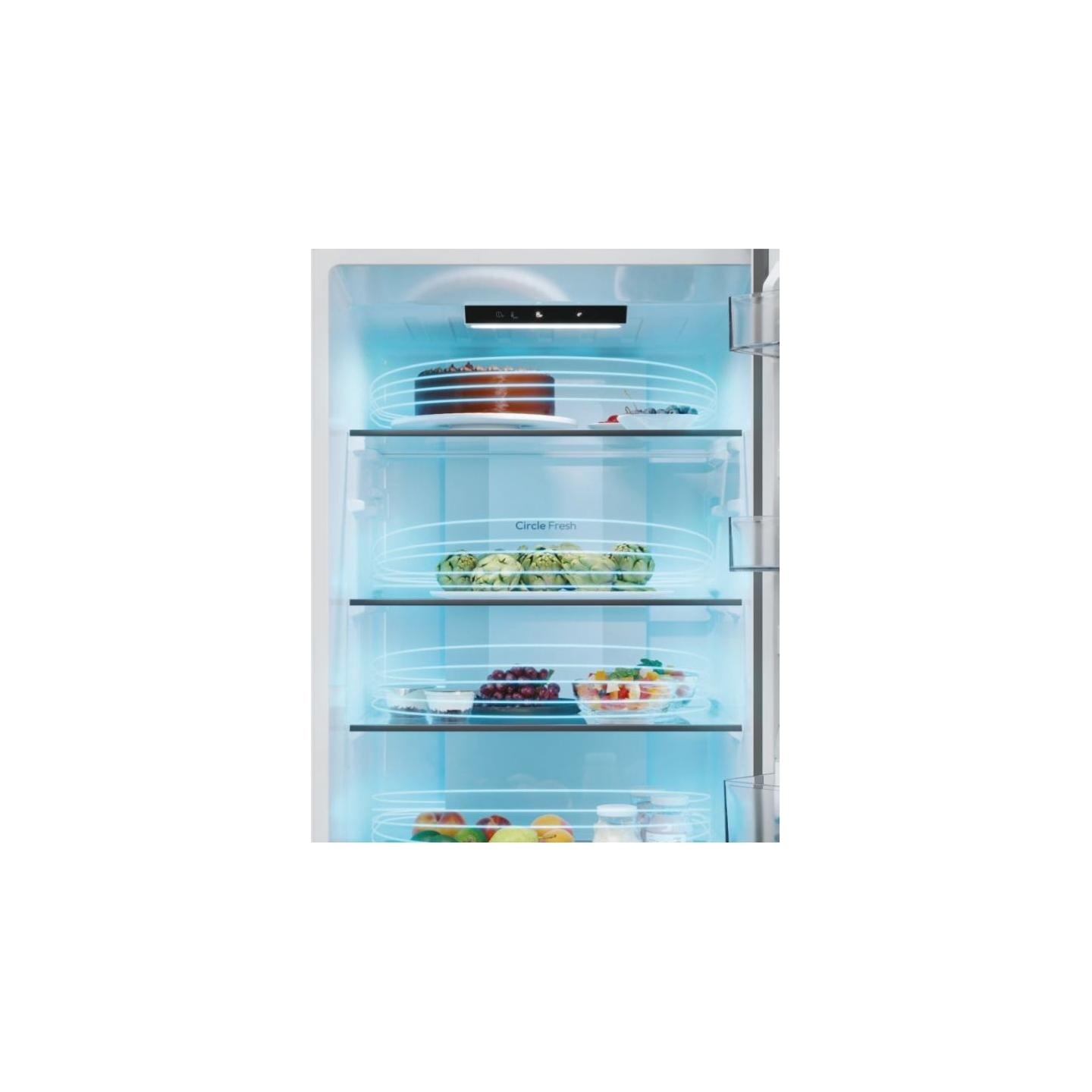 Candy Refrigerator | CNCQ2T618EW | Energy efficiency class E | Free standing | Combi | Height 185 cm | No Frost system | Fridge 