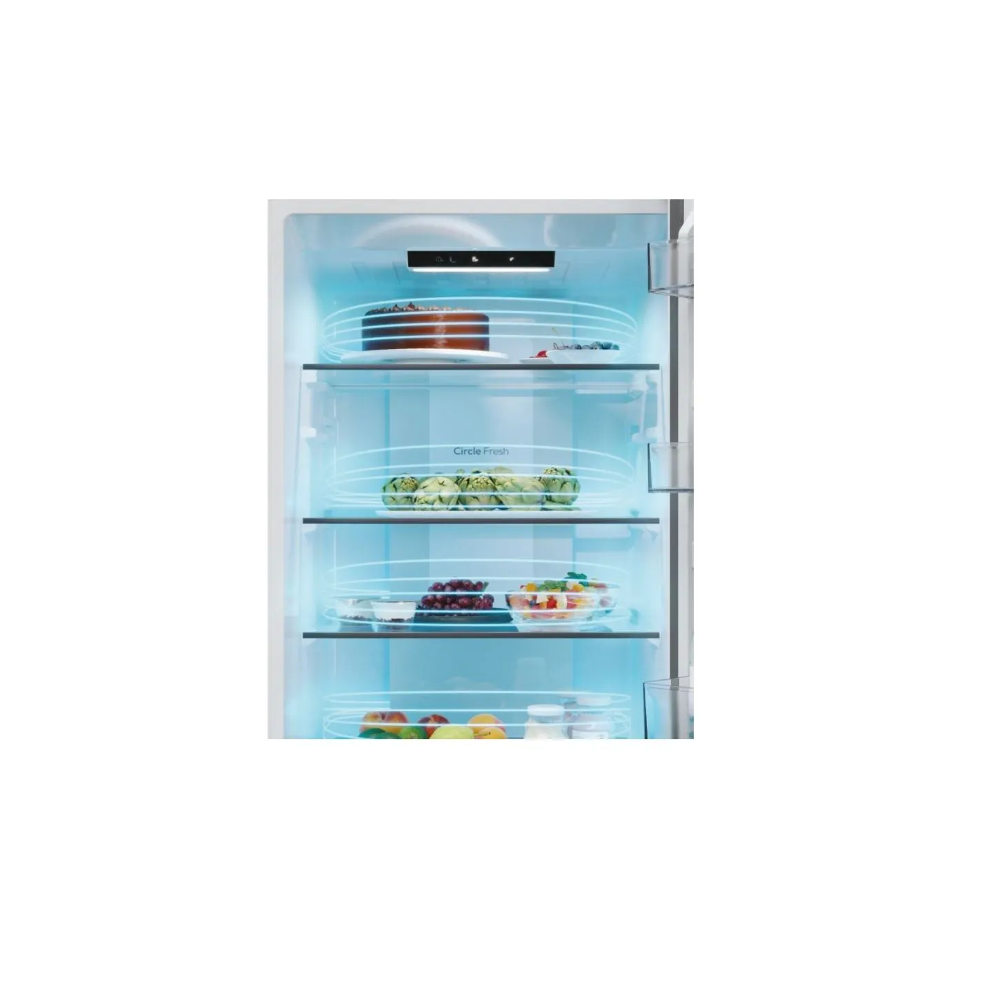 Candy Refrigerator | CNCQ2T618EW | Energy efficiency class E | Free standing | Combi | Height 185 cm | No Frost system | Fridge 