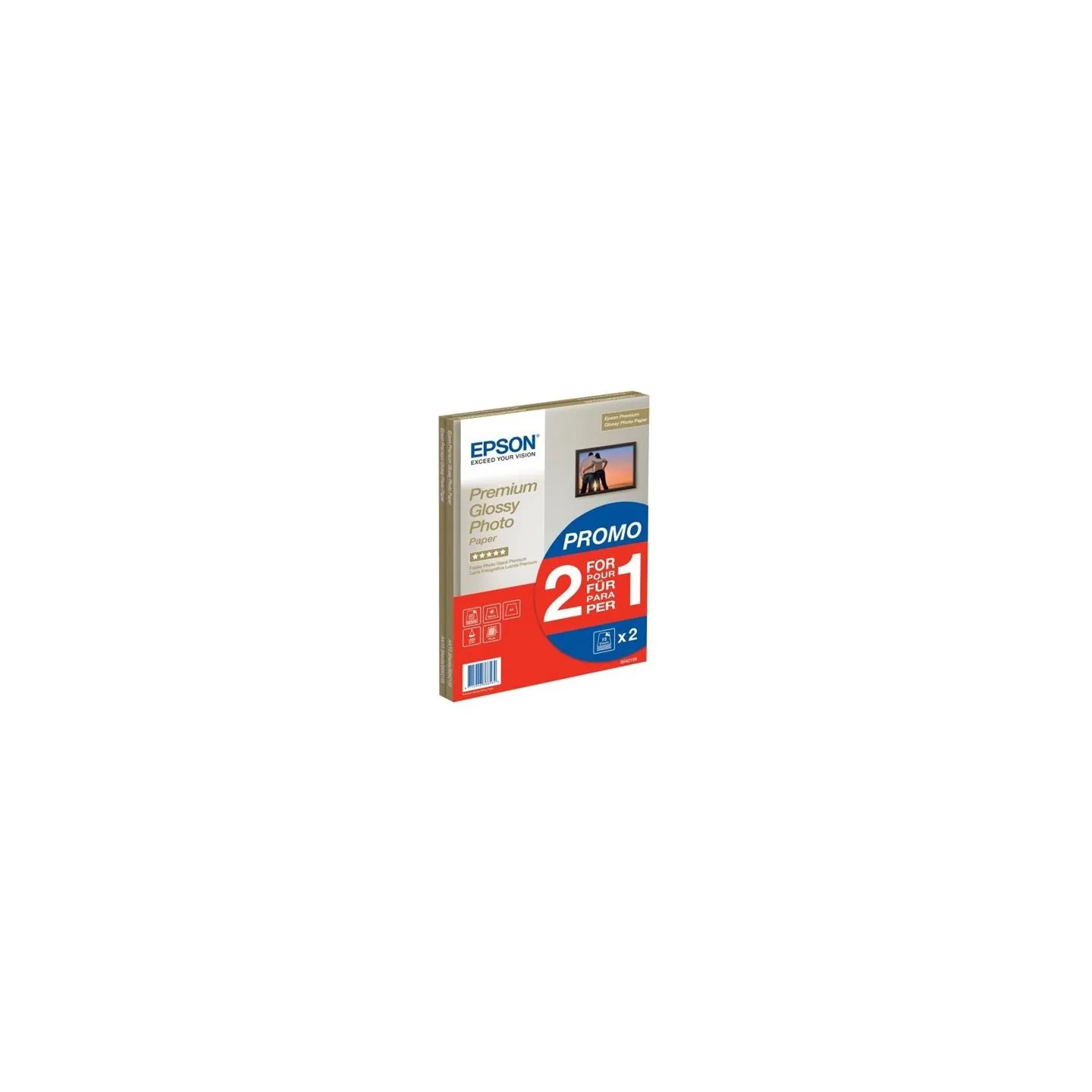 Epson Premium Glossy Photo Paper 30 sheets | Photo | White | 255 g/m² | A4