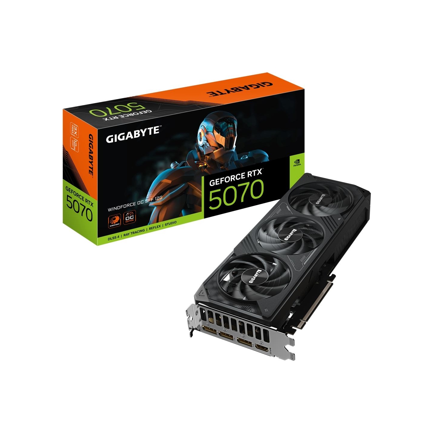 Gigabyte Graphics Card|GIGABYTE|NVIDIA GeForce RTX 5070|12 GB|GDDR7|192 bit|PCIE 5.0 16x|GPU 2542 MHz|Triple slot Fansink|1xHDMI